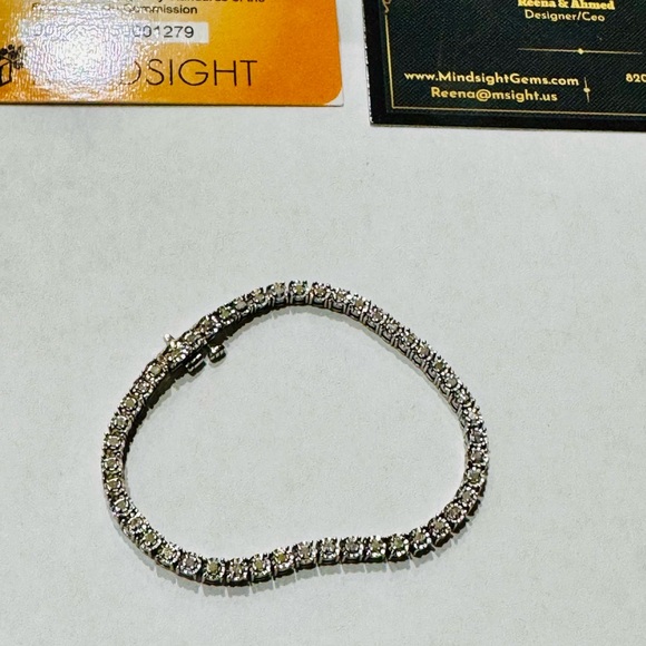 1 cttw natural diamond tennis bracelet, Real diamond bracelet Unisex Gift, SALE! - Picture 6 of 7